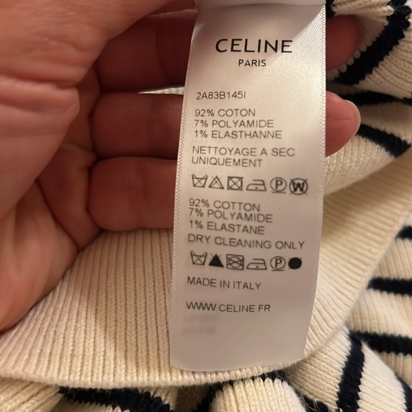 CELINE Paris 'MARIN' OPEN-COLLAR SWEATER IN COTTON - Picture 10 of 17